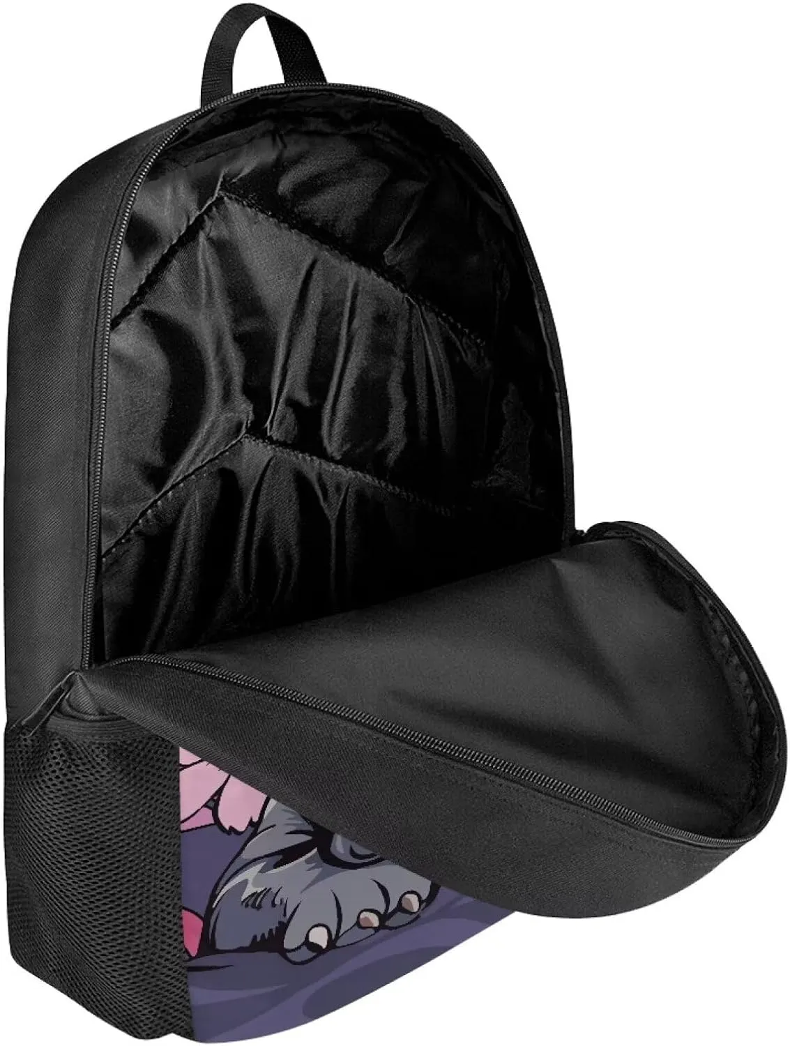 Dreaweet Bulldog Floral Backpack for Girls,Kids Backpack for Elementary School Girls 8-10 Preschool Backpack Student Book Bag,Girls Backpack for School Daycare Travel