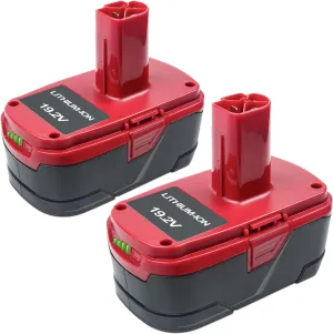 DTK C3 Battery Compatible with Craftsman 19.2V Battery Lithium ion 11375 11376 130279005 1323903 130211004 130279003 130279017 315.115410 315.11485 315.PP2011 315.PP2020 Tools 6500mah 2 Packs