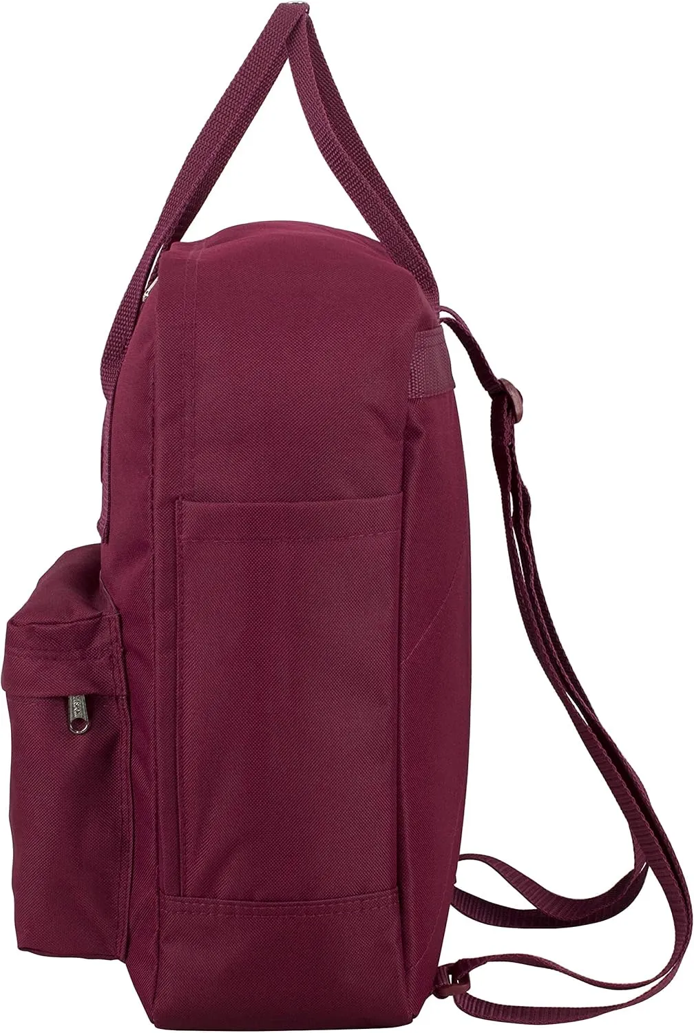 Eastsport Double Handle Convertible Mid Size Tote Travel Purse Handbag Casual Daypack Water Resistant Backpack Bag, Burgundy
