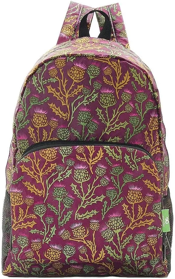 ECO CHIC Hiking Lightweight Packable Backpack - Foldable Daypack for Travel & Hiking & Outdoor Adventures - Waterproof Backpack from Recycled Materials (Thistle Purple)