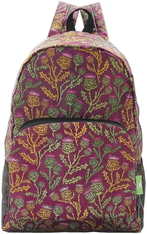 ECO CHIC Hiking Lightweight Packable Backpack - Foldable Daypack for Travel & Hiking & Outdoor Adventures - Waterproof Backpack from Recycled Materials (Thistle Purple)