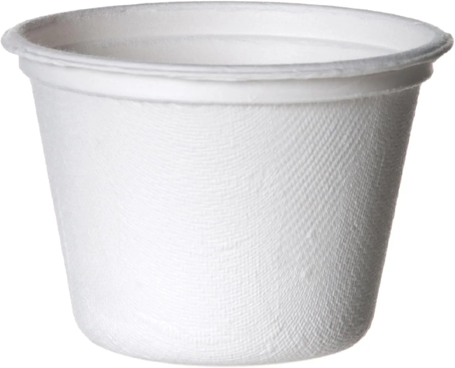 ECO PRODUCTS Compostable 4oz Molded Fiber Portion/Sample Cups, Case of 1800, Vanguard, Disposable Round Food Bowl, White, No PFAS, Lid Available, Tree-free Sugarcane, ASTM Compliant, BPI-Certified