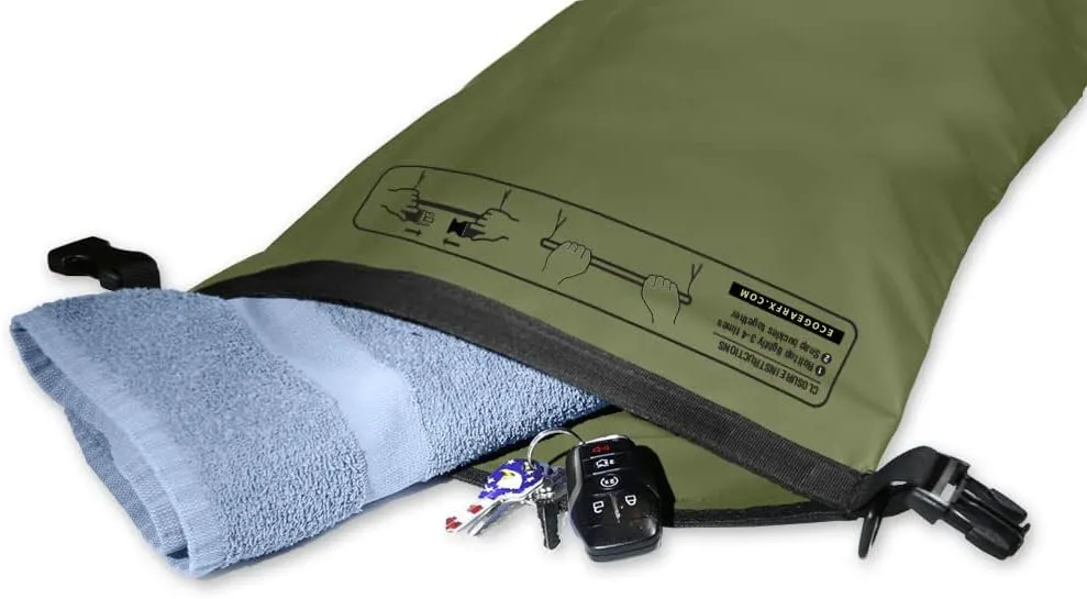 EcoGear FX Heavy Duty Waterproof Dry Bag Voyager Series – Durable Roll Top Compression Bag –Kayaking, Rafting, Boating, Hiking, Fishing and Camping