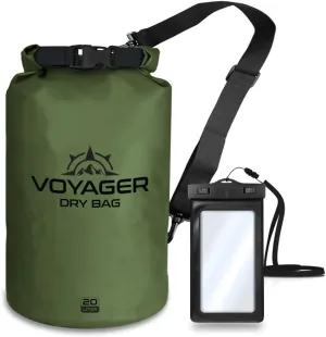 EcoGear FX Heavy Duty Waterproof Dry Bag Voyager Series – Durable Roll Top Compression Bag –Kayaking, Rafting, Boating, Hiking, Fishing and Camping
