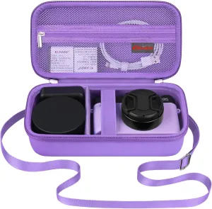 Elonbo 4K Digital Camera Carrying Case for Femivo/VETEK/IWEUKJLO/VJIANGER/WIKICO/Saneen/OIEXI 4K 48MP Vlogging Camera, Travel Compact Camera Storage Cover Bag Organizer Holder, Purple Purple