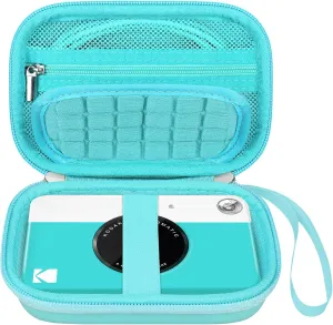 Elonbo Carrying Case for KODAK Printomatic Full-Color Instant Print Digital Camera, Portable Bluetooth Photo Printer Storage Holder Bag, ​Mesh Bag Fits Photo Paper SD Card USB Cable, Green  Green