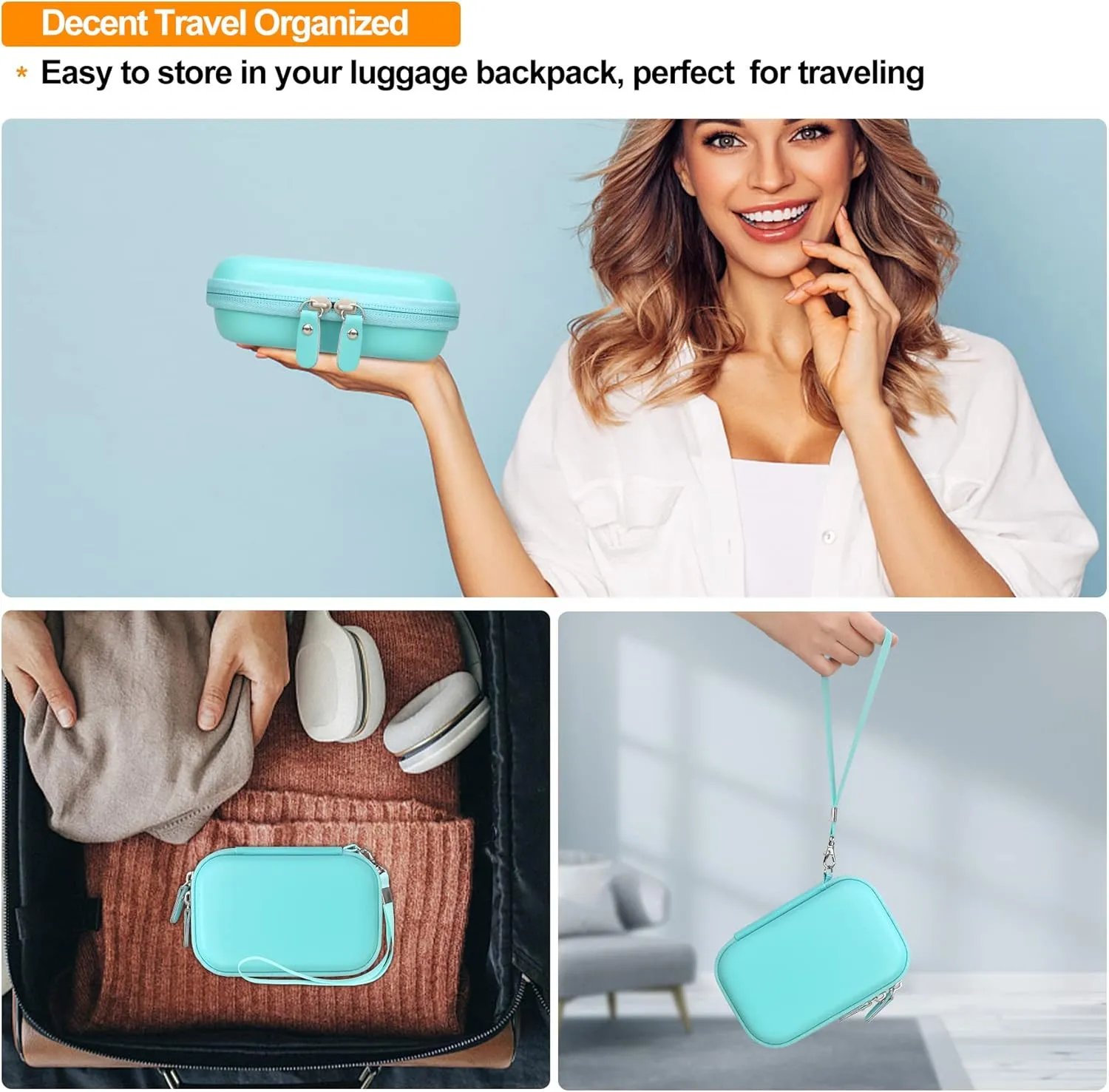 Elonbo Carrying Case for KODAK Printomatic Full-Color Instant Print Digital Camera, Portable Bluetooth Photo Printer Storage Holder Bag, ​Mesh Bag Fits Photo Paper SD Card USB Cable, Green  Green