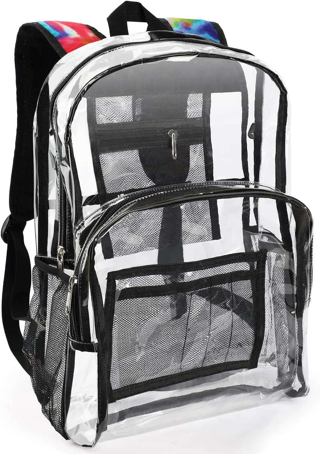 Emissary Stadium Approved Heavy Duty Clear Backpack - See Through, Transparent Plastic Bookbag for School & Concerts