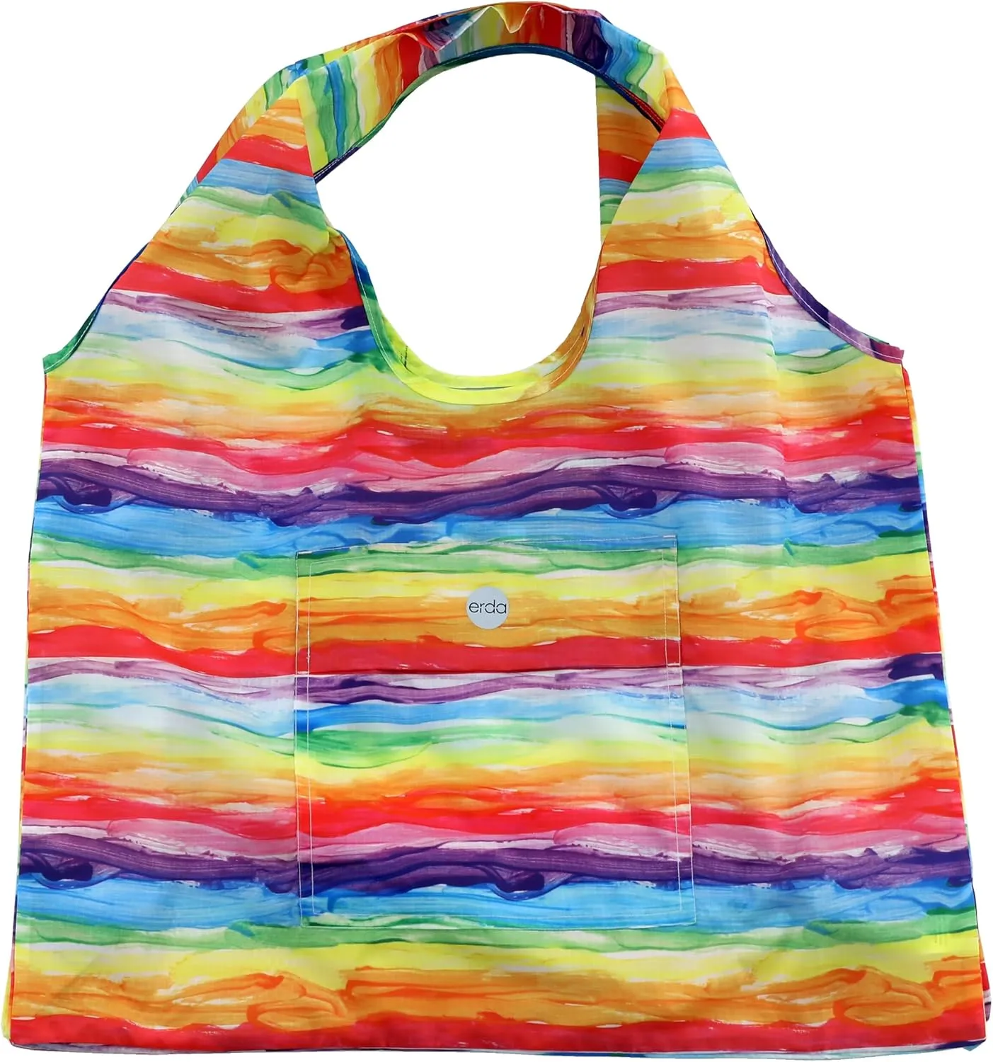 erda Sand-Free Travel Beach Bag Made with Recycled Water Bottles -Watercolor Rainbow