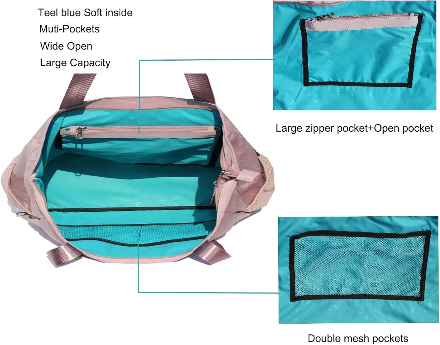ESVAN Yoga Mat Bag Yoga Tote Carrier Shoulder Bag Carryall Tote for Office,Yoga,Pilates,Travel,Beach and Gym