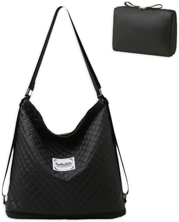 Expandable Travel Tote Bag for Women,Convertible Multi-Function Fitness Backpack,Waterproof Gym Shoulder Bag,Solid Color Crossbody Handbag