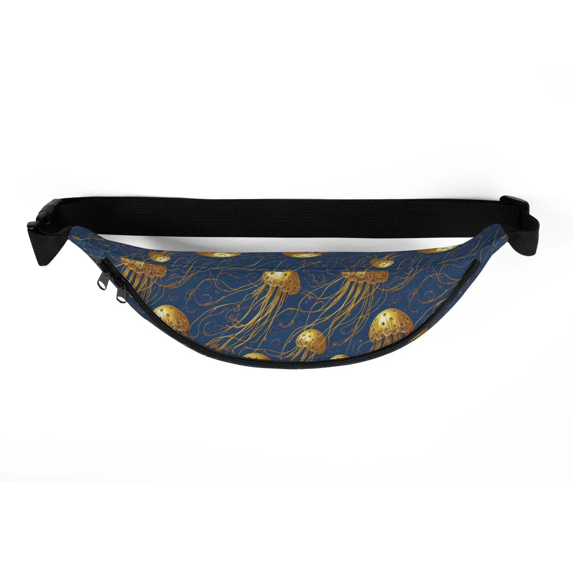 Fanny Pack - Blue and Gold Jellyfishes