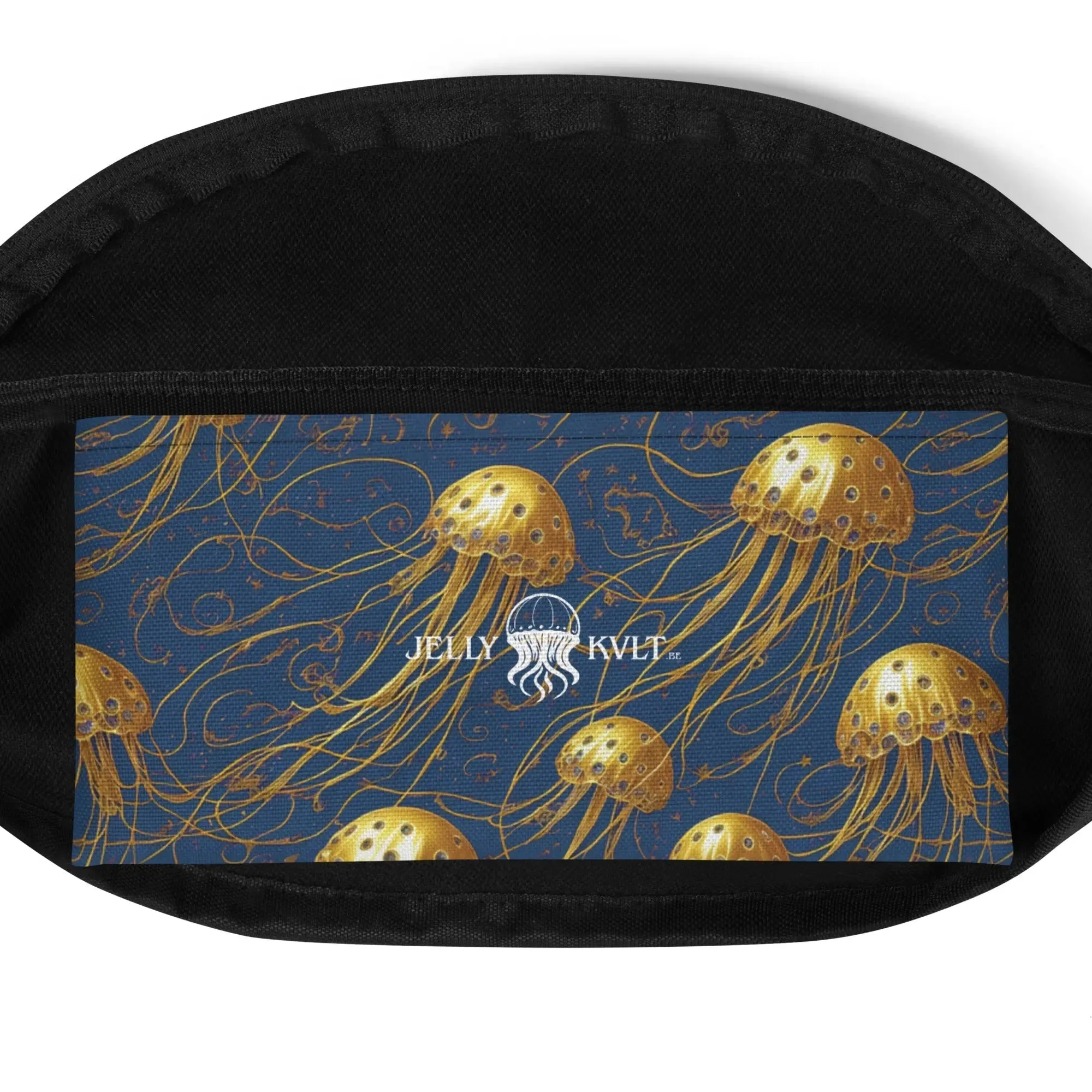 Fanny Pack - Blue and Gold Jellyfishes