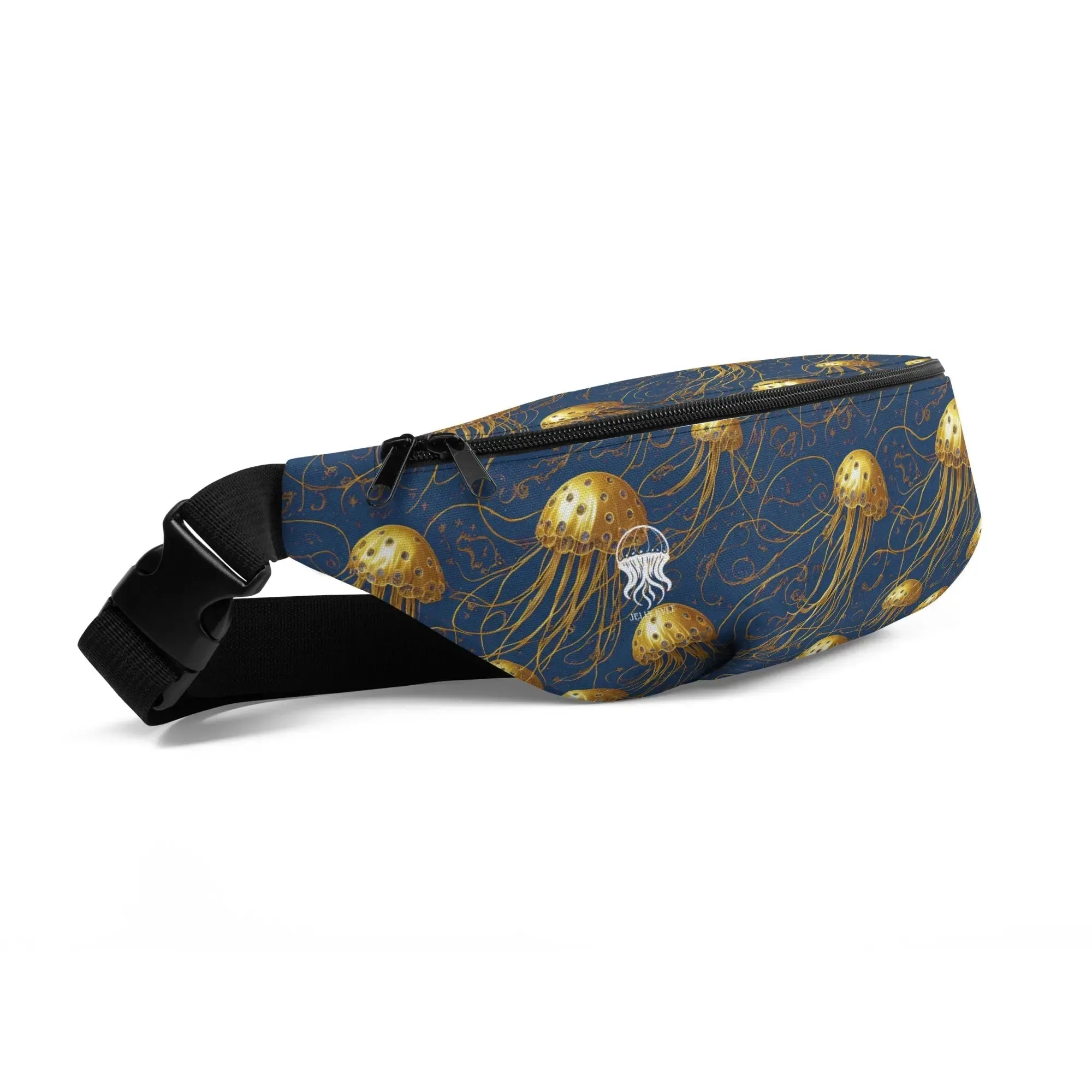 Fanny Pack - Blue and Gold Jellyfishes
