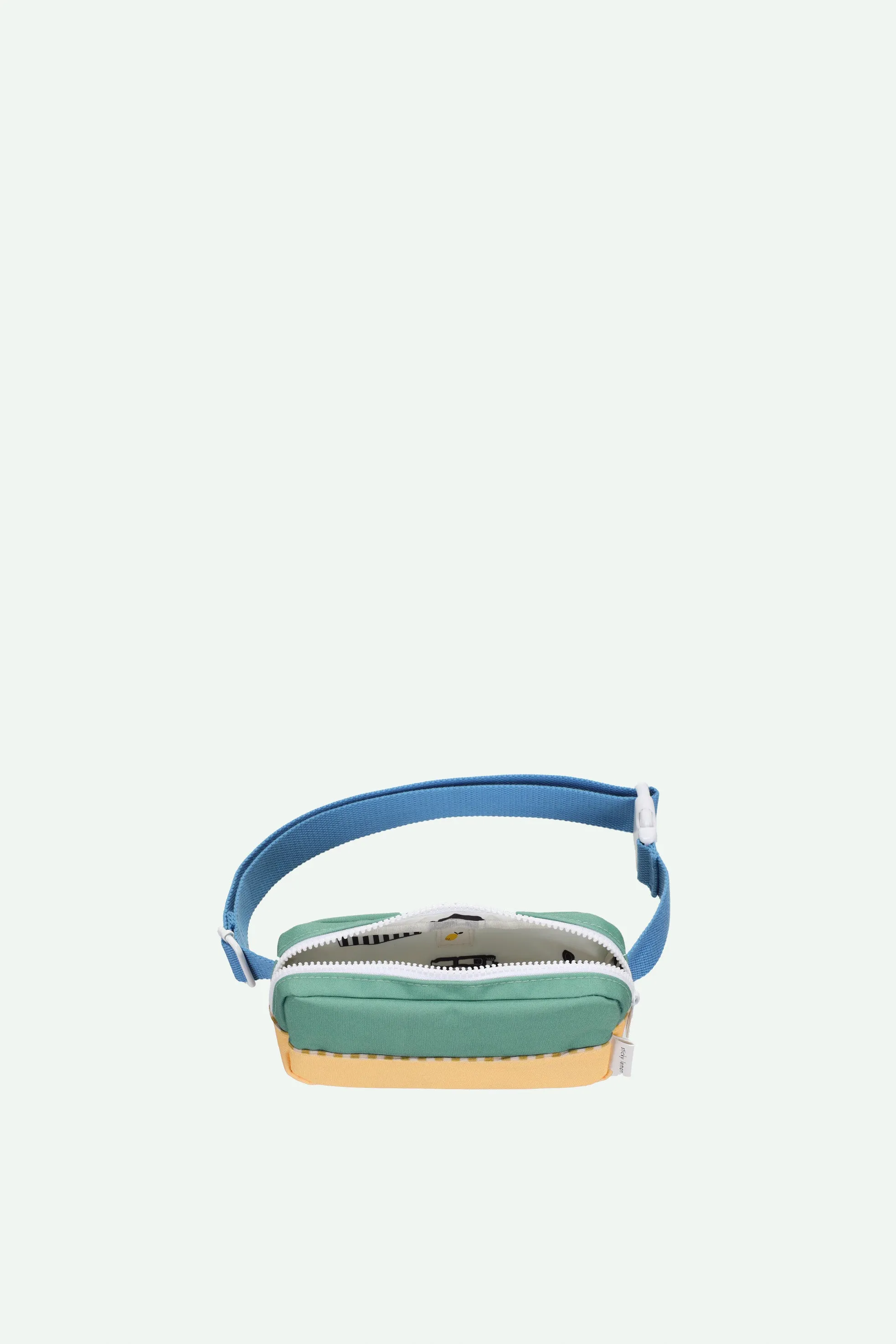 Fanny pack | colourblocking | aquatic green   sandy yellow