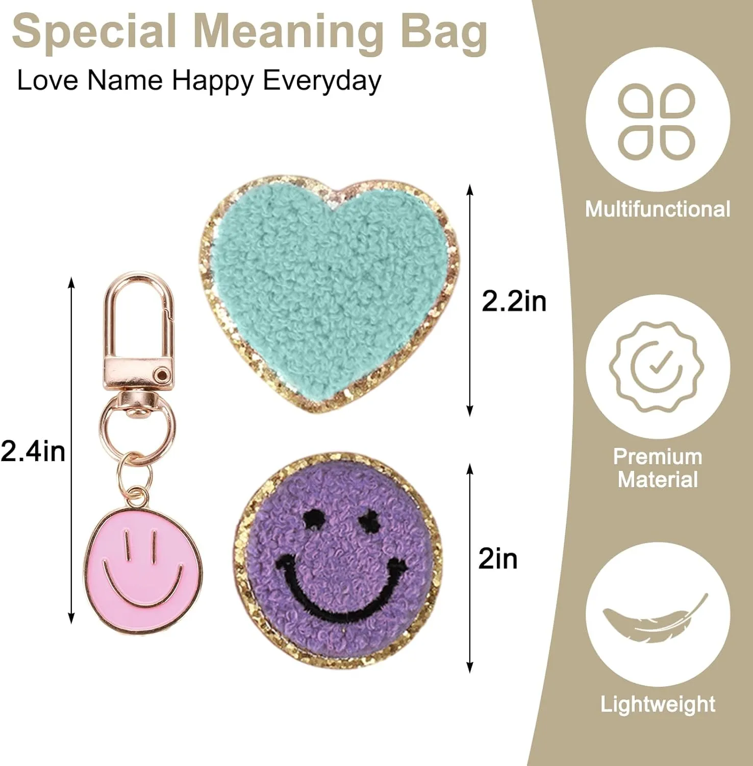 Fanny Pack for Girls 4-14, Nylon Kids Crossbody Bag Belt Bag with Keychain, Cream (Cream A)