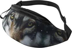 Fanny Pack for Men Women Crossbody Waist Bag Forest Wolf Eyes Belt Bag with Adjustable Strap Hip Bum Bag