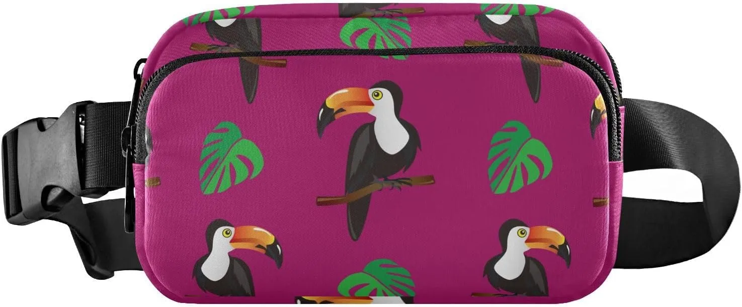 Fanny Pack Waist Bag for Men Women Toucan Tropic Bird Crossbody Fashion Waist Packs Belt Bag with Adjustable Strap for Traveling, Hiking, Jogging, Cycling