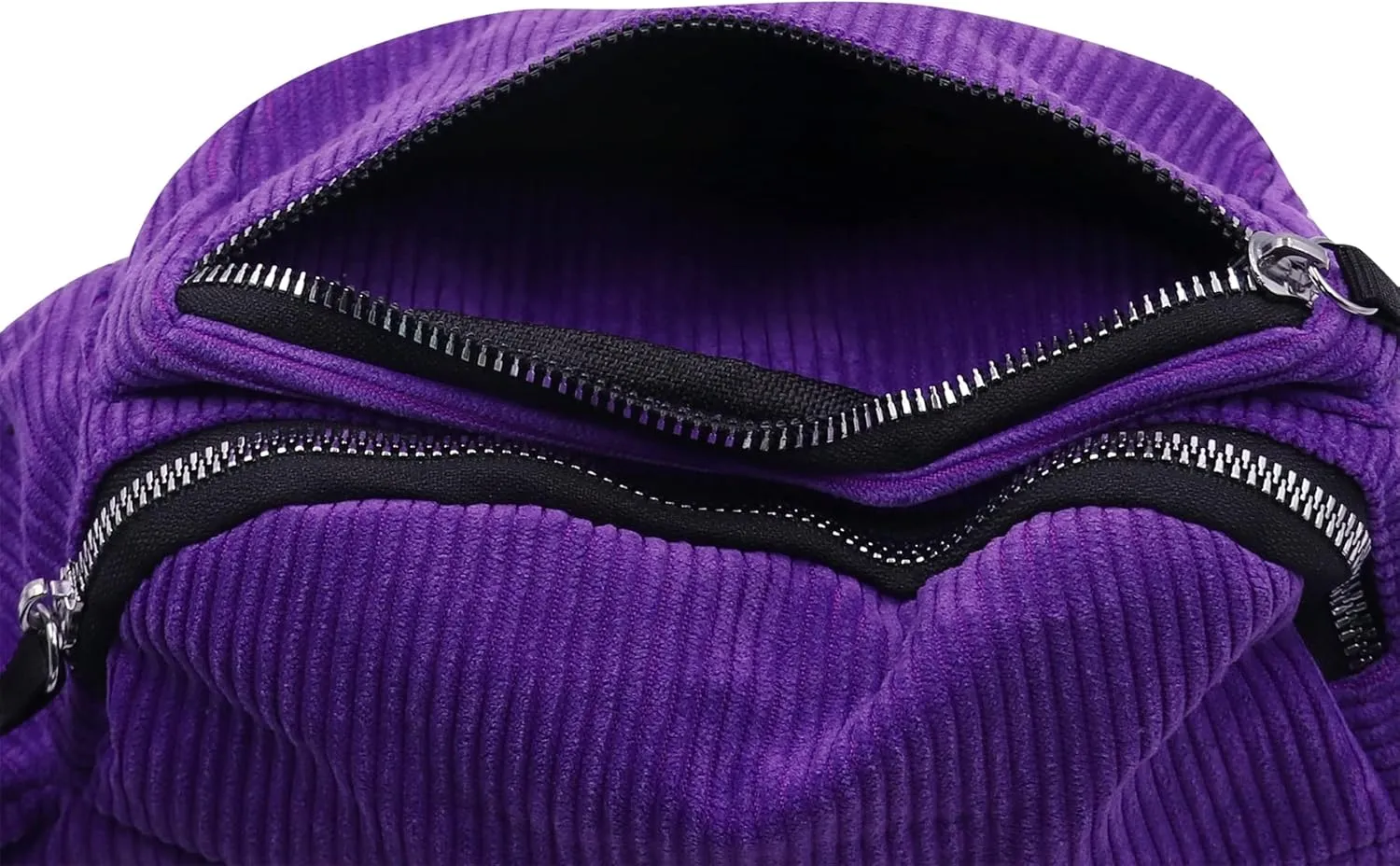 Fashion Corduroy Waist Pack Zipper Chest Fanny Pack Adjustable Belt Bag Cell Phone Wallet Purse for Sport Travel