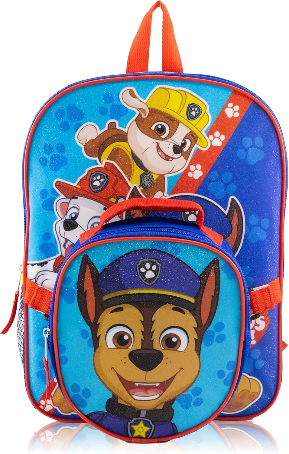 Fast Forward Paw Patrol Backpack With Lunch Box for Kids | Insulated Lunch Bag Lunch Box for Boys, Girls, Toddlers | 14" Backpack for School and Reusable Lunchbox