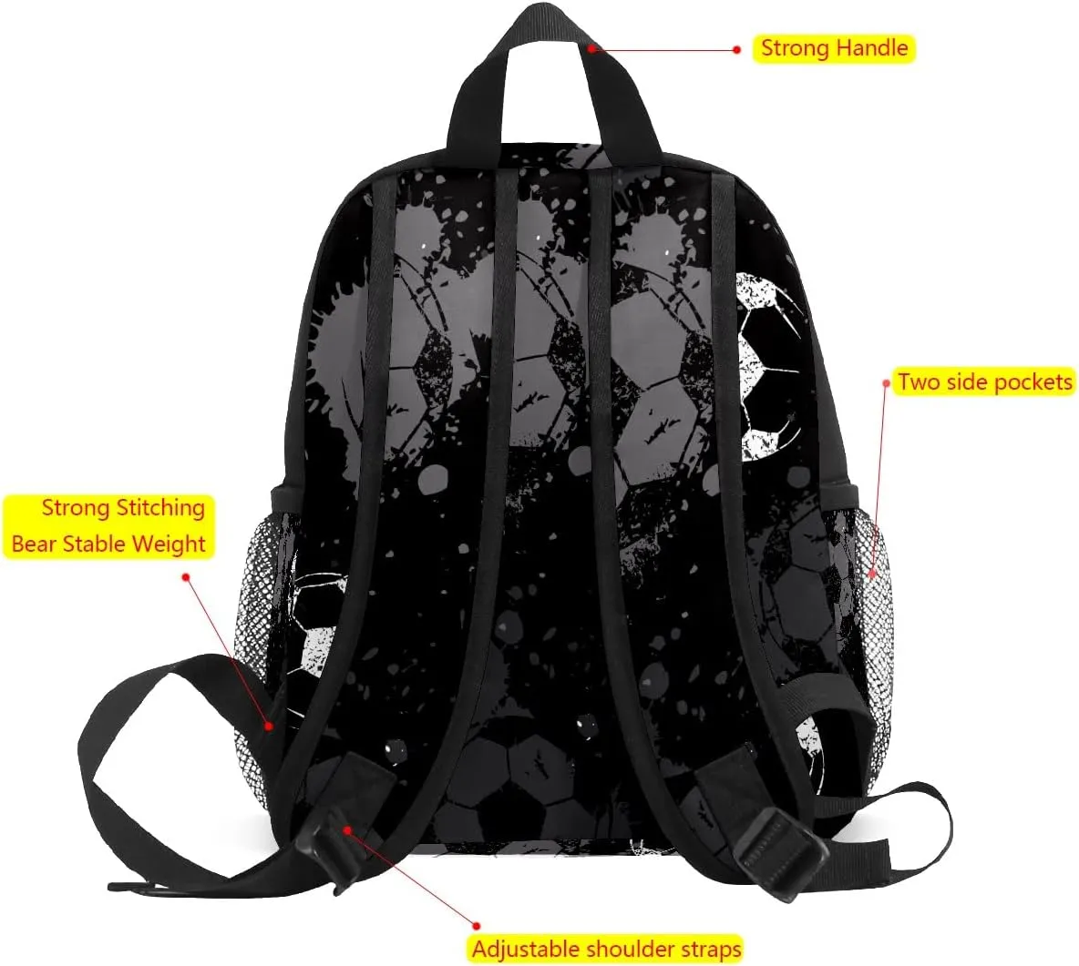FCZ Kids School Bag Girls Boys Preschool Toddler Backpack Lightweight Shoulder Book Bag for Kids Perfect for Kindergarten Football Soccer