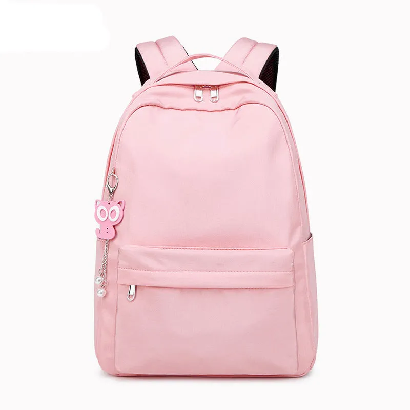 Female Korean College Solid Color Fashion Backpacks