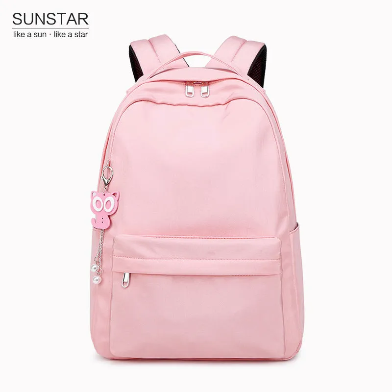 Female Korean College Solid Color Fashion Backpacks