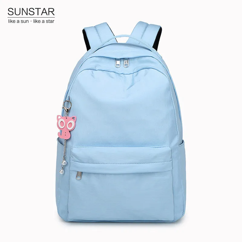 Female Korean College Solid Color Fashion Backpacks
