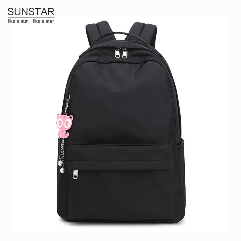 Female Korean College Solid Color Fashion Backpacks