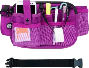 First Lifesaver Nurse Fanny Pack with Multi-Compartment and Tape Holder and Extension Strap (Purple)