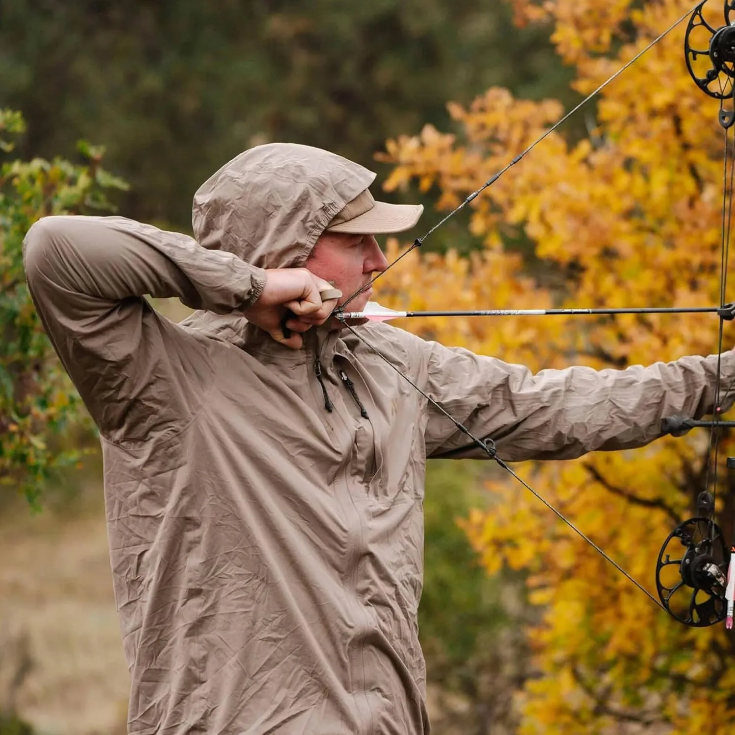 First Lite Men’s FlashStorm Jacket - 3-Layer Ultralight Waterproof Rain Coat for Hunting & Fishing