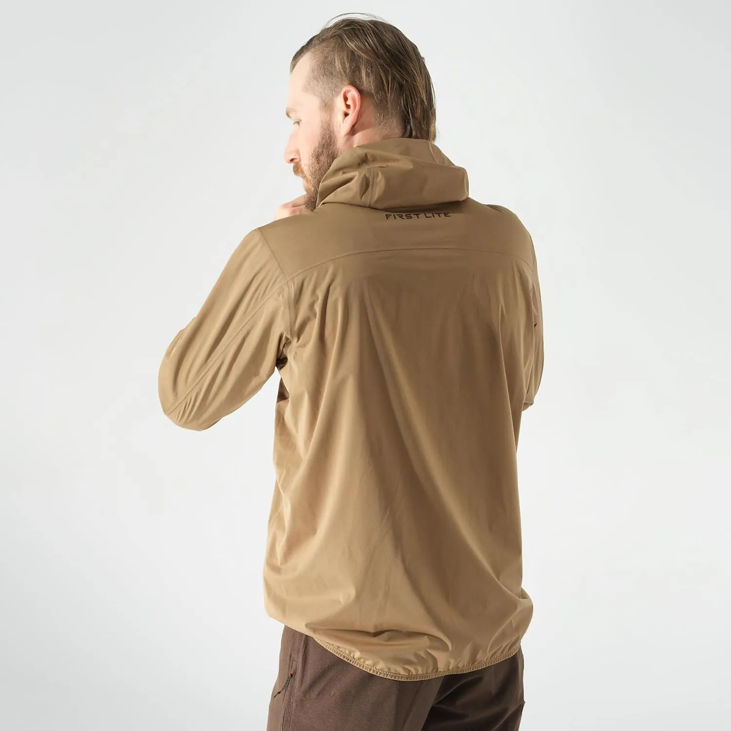 First Lite Men’s FlashStorm Jacket - 3-Layer Ultralight Waterproof Rain Coat for Hunting & Fishing