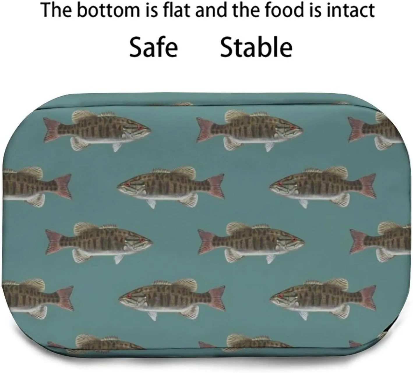 Fish Bass Small Mouth Lake Blue Lakes Adjustable Shoulder Strap Insulated And Leak Proof Premium Lunch Bag Unisex