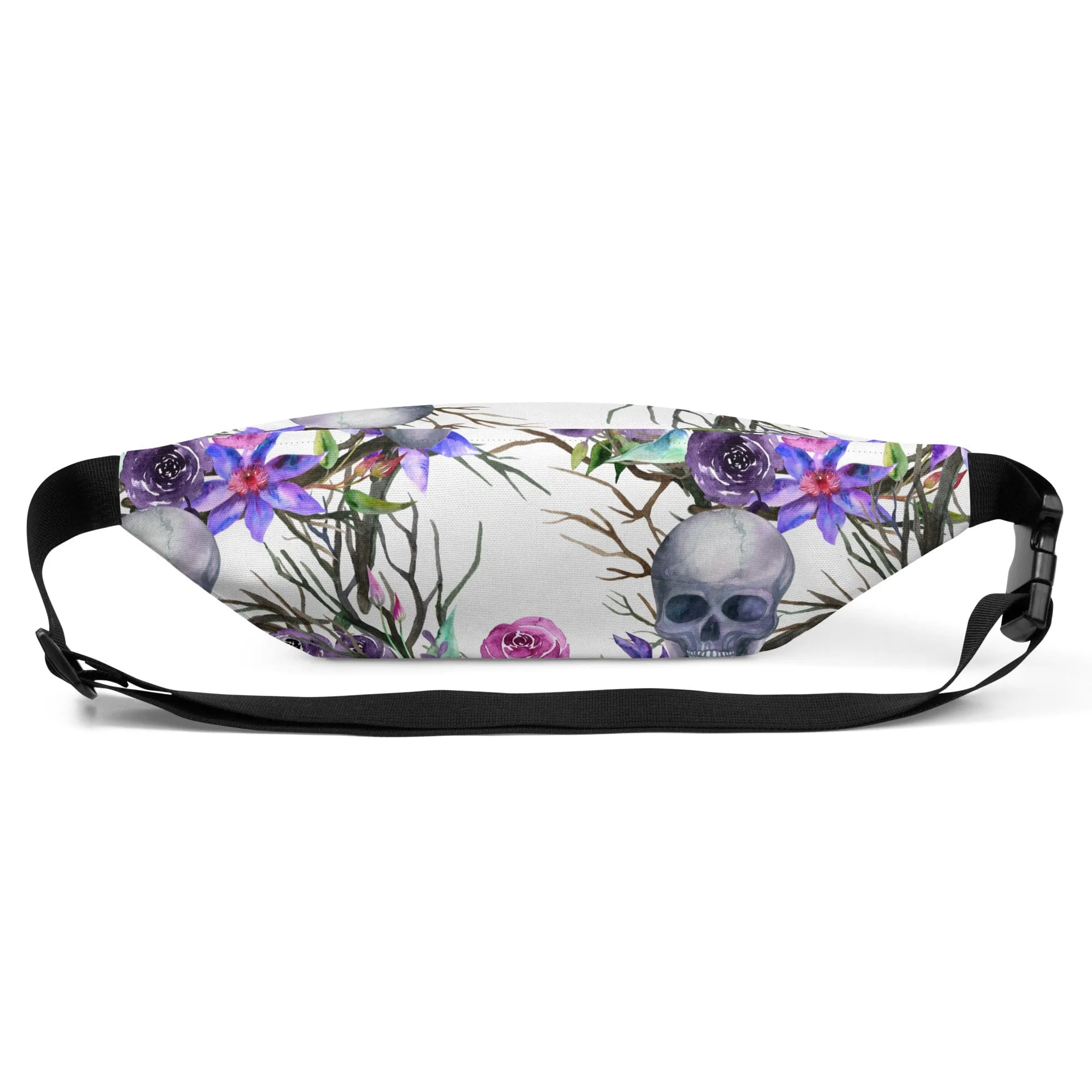 Floral Skull Print Fanny Pack