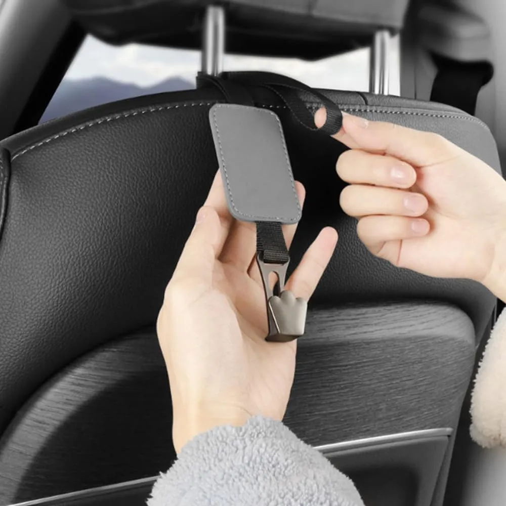 for Alfa Romeo Giulia 2017 Car Seat Hooks,Car Storage Hooks Back Seat Headrest Hanger Backrest Hooks for Bags, Purses, Handbags,A Brown