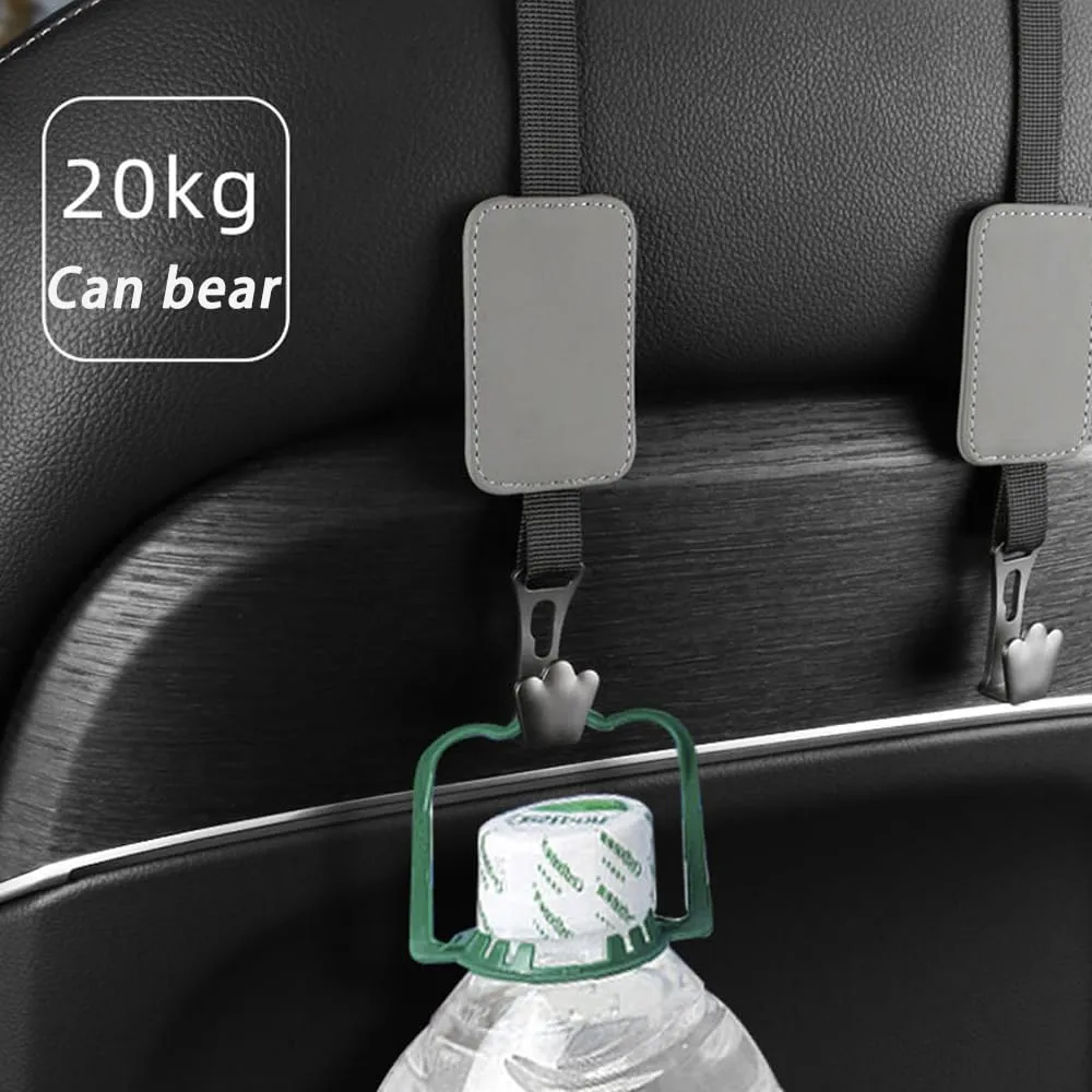 for Alfa Romeo Giulia 2017 Car Seat Hooks,Car Storage Hooks Back Seat Headrest Hanger Backrest Hooks for Bags, Purses, Handbags,A Brown