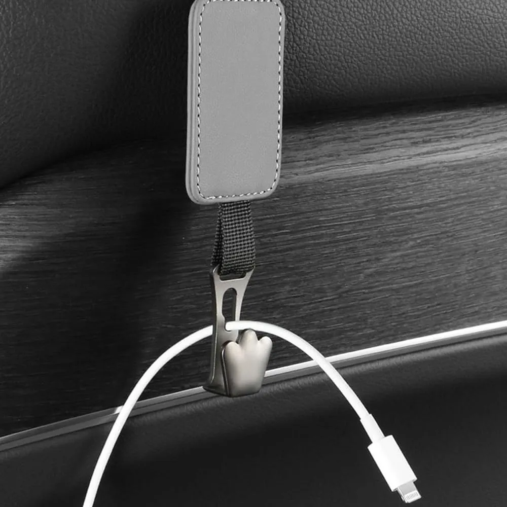 for Alfa Romeo Giulia 2017 Car Seat Hooks,Car Storage Hooks Back Seat Headrest Hanger Backrest Hooks for Bags, Purses, Handbags,A Brown