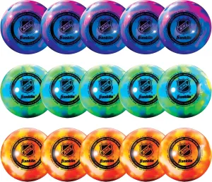 Franklin Sports NHL Street Hockey Balls - No Bounce Outdoor Street   Roller Hockey Balls - Official Size for Youth   Adult Street Hockey - Assorted Colors - 1, 2, 3, and 15 Bulk Packs