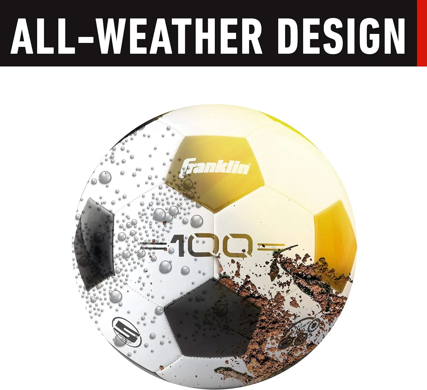 Franklin Sports Soccer Balls - Youth & Adult - Sizes 3, 4 & 5 - Single & Bulk Packs - Black & White