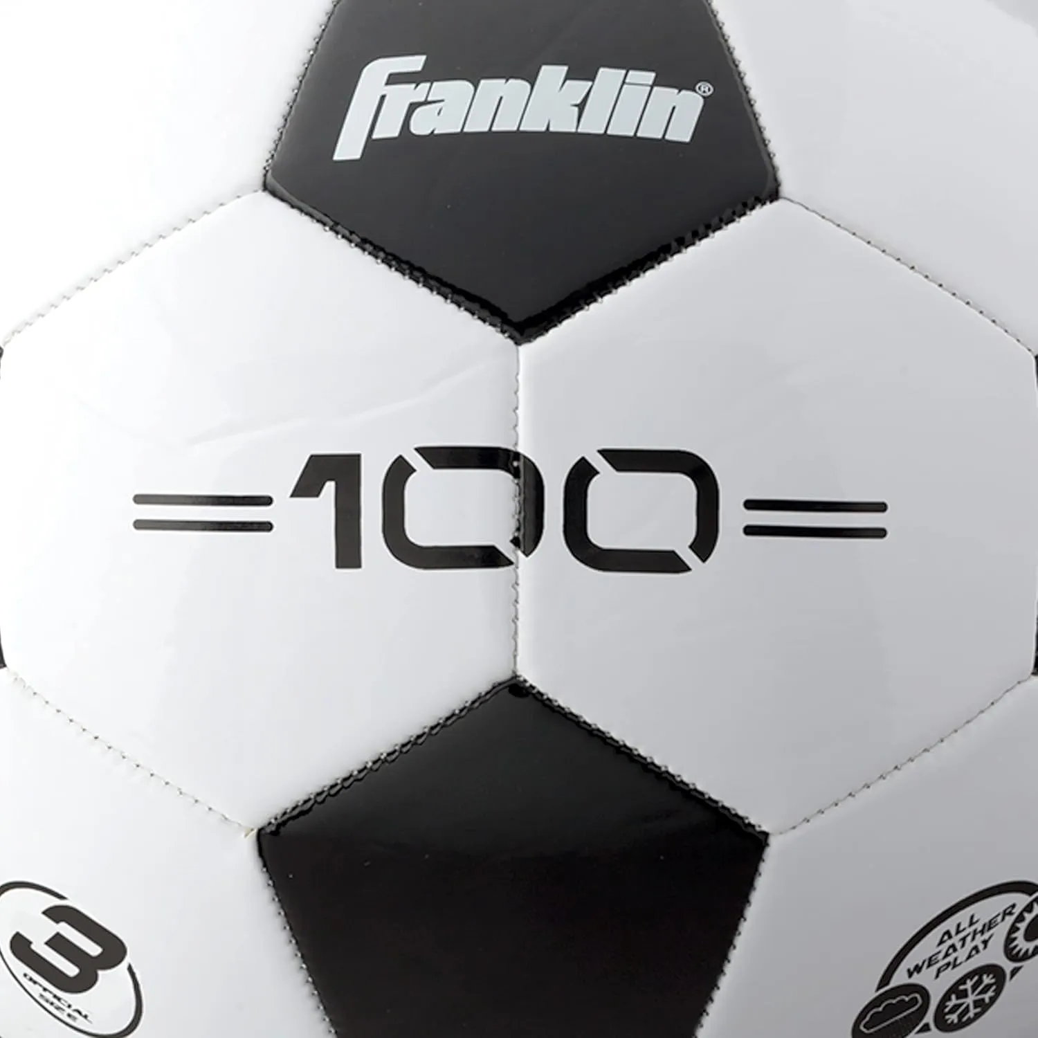 Franklin Sports Soccer Balls - Youth & Adult - Sizes 3, 4 & 5 - Single & Bulk Packs - Black & White