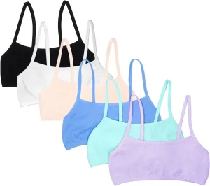 Fruit of the Loom Girls' Cotton Spaghetti Strap Sport Bra