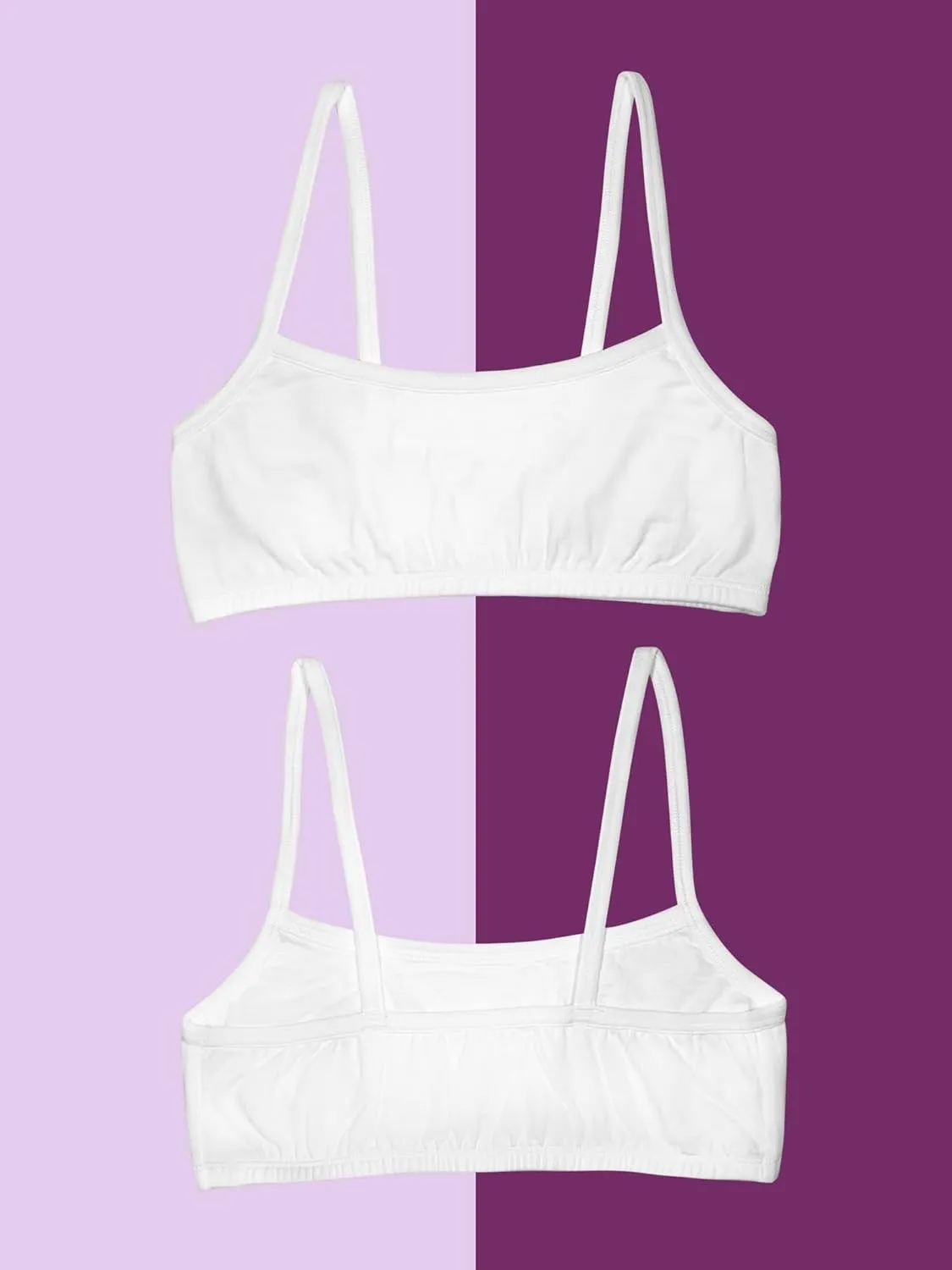 Fruit of the Loom Girls' Cotton Spaghetti Strap Sport Bra