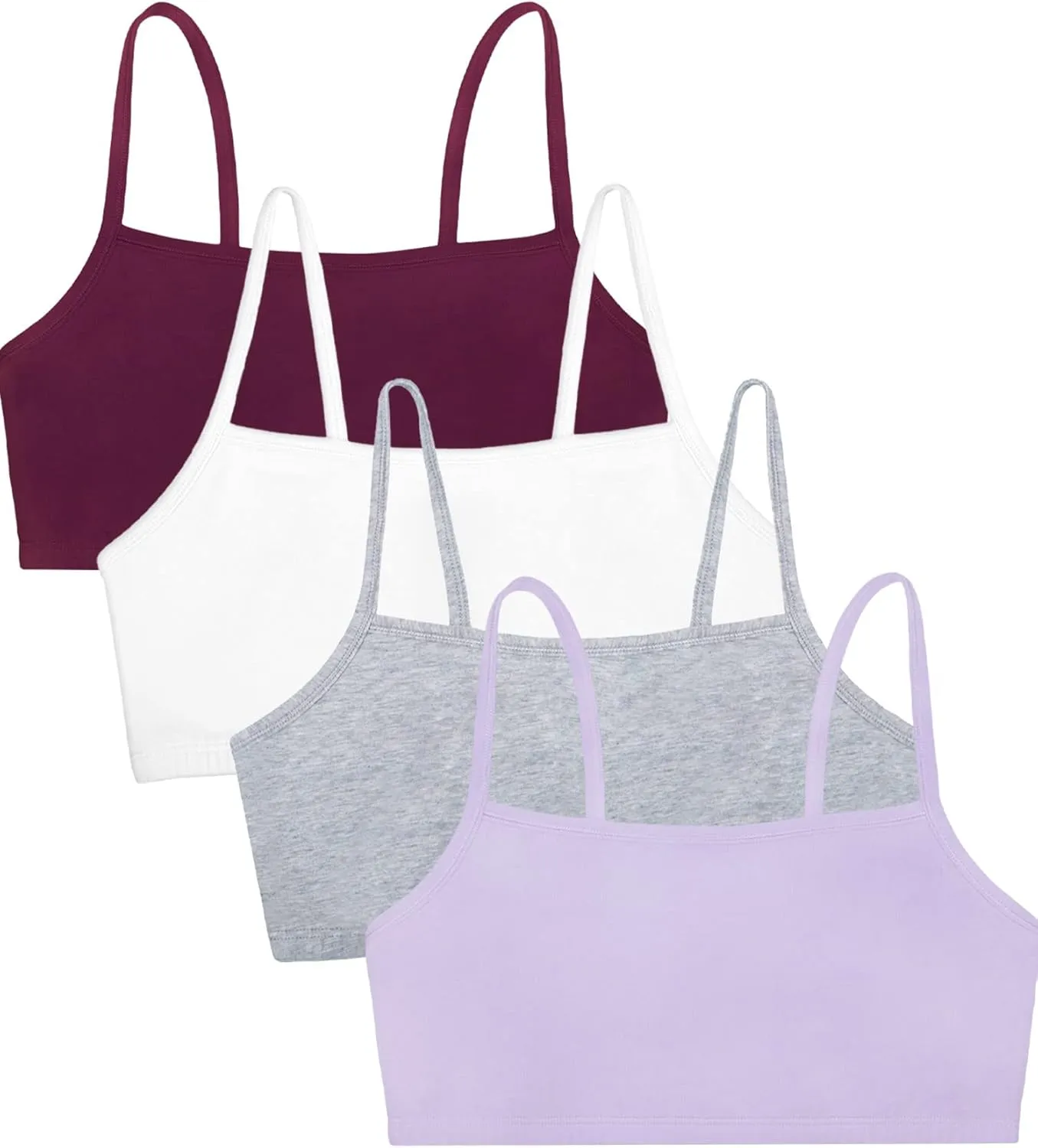 Fruit of the Loom Women's Spaghetti Strap Cotton Sports Bra - All-Day Comfort & Easy Movement - Value Packs