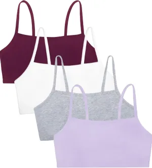 Fruit of the Loom Women's Spaghetti Strap Cotton Sports Bra - All-Day Comfort & Easy Movement - Value Packs