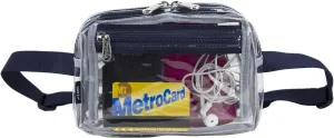 Fuel Transparent Clear See Through Fanny Pack Waist Bag Adjustable Strap,for Sports, Events, Festivals, Work Clear/Navy