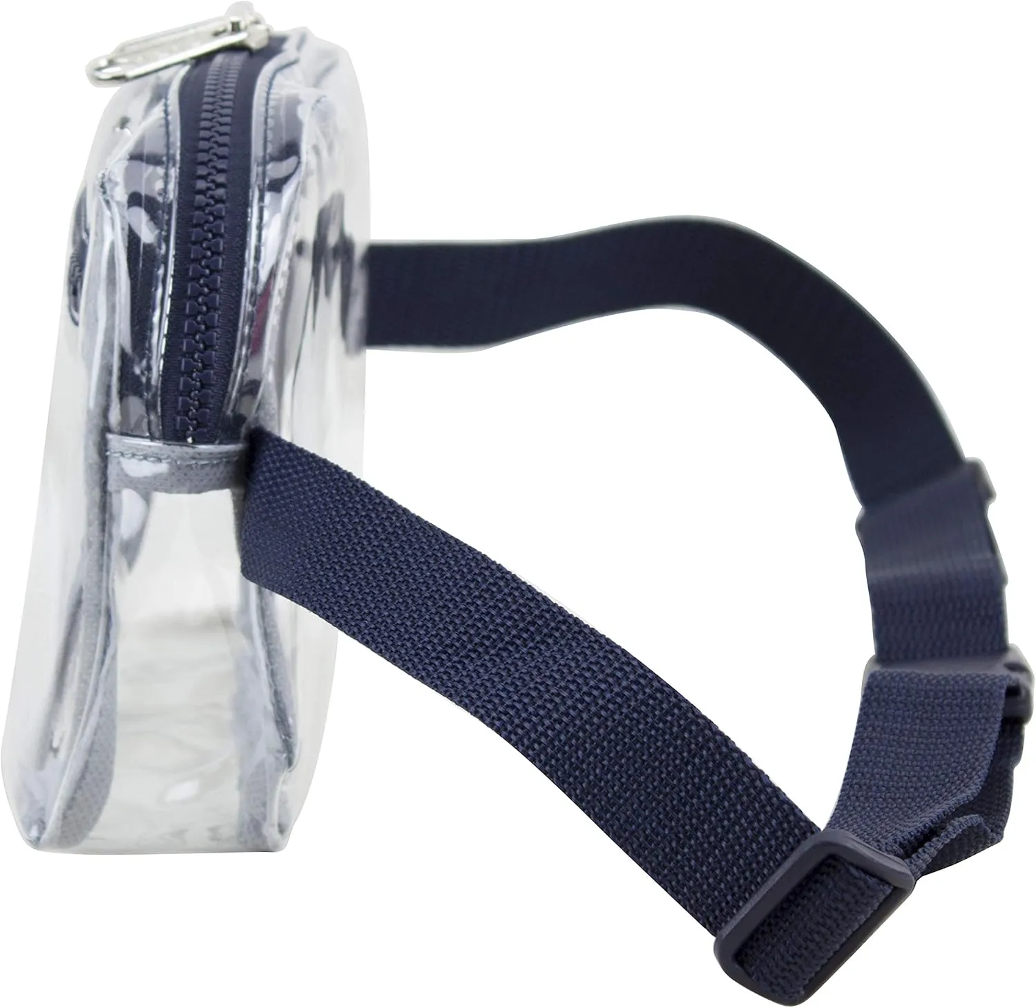 Fuel Transparent Clear See Through Fanny Pack Waist Bag Adjustable Strap,for Sports, Events, Festivals, Work Clear/Navy