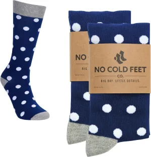 Fun Blue Colorful Novelty Socks for Men for Dress Casual Formal Groomsmen Wedding, 2 Pack