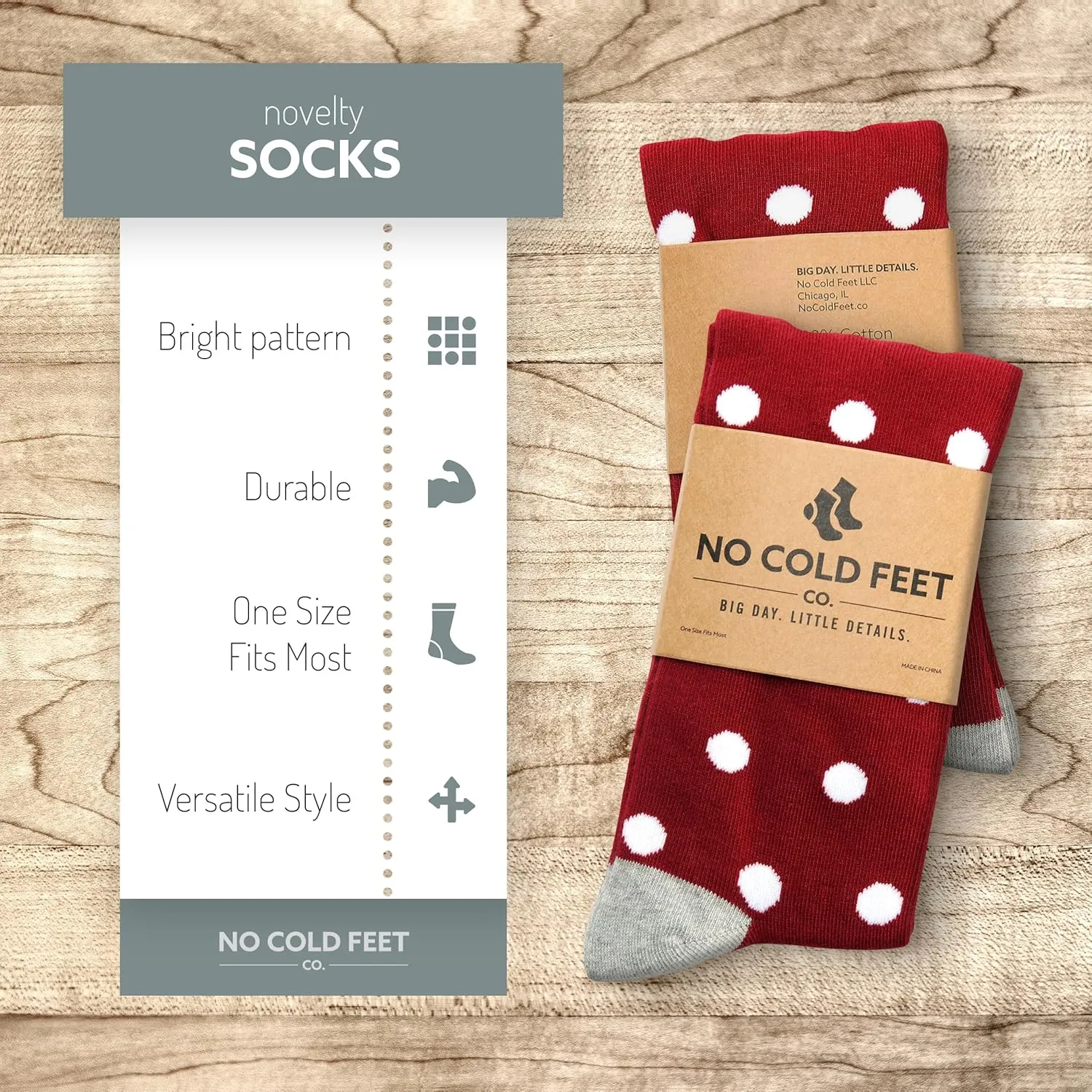 Fun Burgundy Colorful Novelty Socks for Men for Dress Casual Formal Groomsmen Wedding, 2 Pack