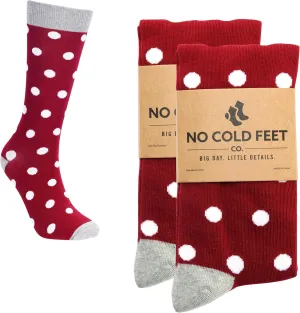 Fun Burgundy Colorful Novelty Socks for Men for Dress Casual Formal Groomsmen Wedding, 2 Pack