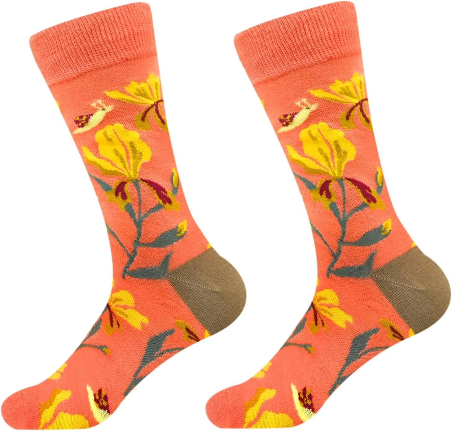 Fun Colorful Socks Patterned Funky Happy Crew Sock Combed Cotton Stockings Packs